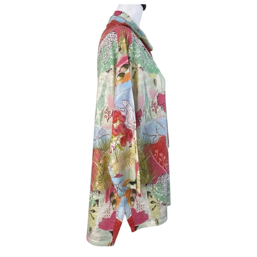 Atelier 5‎ by Gozde Yilmaz Tunic Size XL Art to Wear Lagenlook Colorful Jungle
